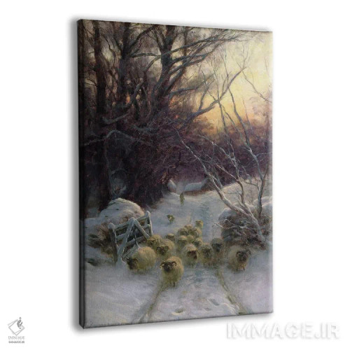 تابلو خورشید برای روز زمستانی غروب کرده بود اثر جوزف فارکوارسون - نمای پرسپکتیو محصول