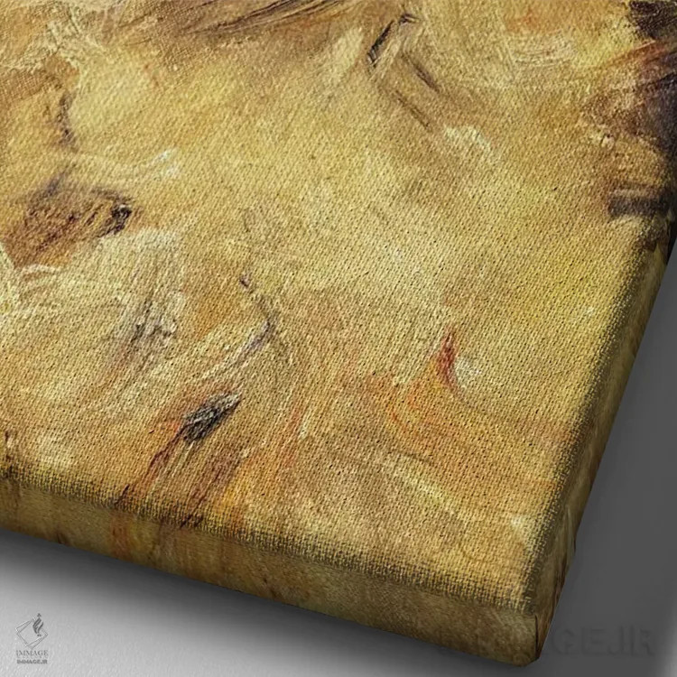 تابلو سر یک سگ اثر ادوارد مانه (نقاش معروف فرانسوی) - نمای نزدیک بافت بوم