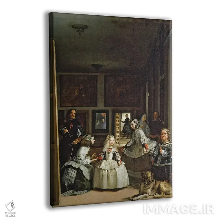 تابلو c.1656,دوشیزگان یا خانوادهٔ فیلیپ چهارم، حدود ۱۶۵۶ اثر دیهگو رودریگز د سیلوا ای ولاسکز (نقاش معروف اسپانیایی) - نمای پرسپکتیو محصول