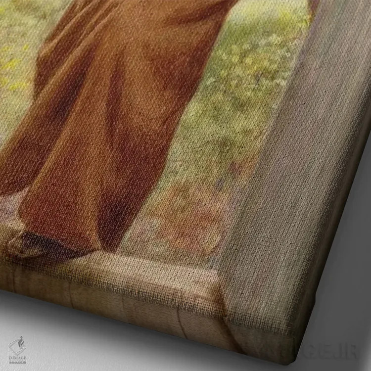 تابلو عُشر جنسی (مالیات بر محصولات طبیعی) اثر ادوارد رابرت هیوز - نمای نزدیک بافت بوم