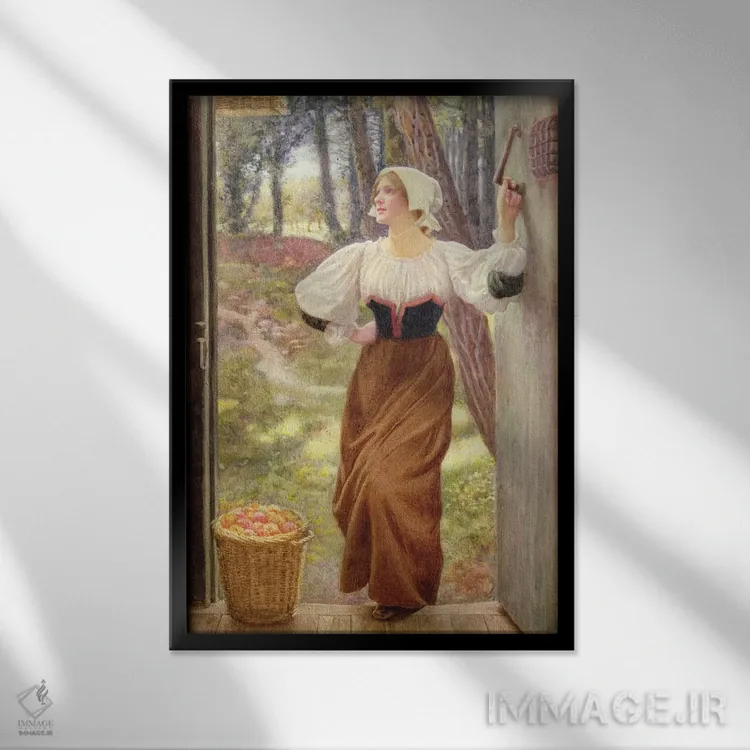 تابلو عُشر جنسی (مالیات بر محصولات طبیعی) اثر ادوارد رابرت هیوز - نمای قابدار مشکی