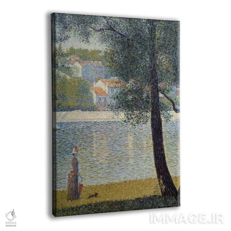 تابلو 1885,رود سن در کوربوا، ۱۸۸۵ اثر ژرژ سورا (نقاش نئوامپرسیونیست فرانسوی) - نمای پرسپکتیو محصول