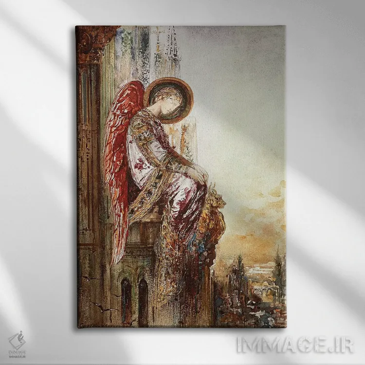 تابلو فرشتهٔ مسافر اثر گوستاو مورو - نمای روبهرو روی دیوار