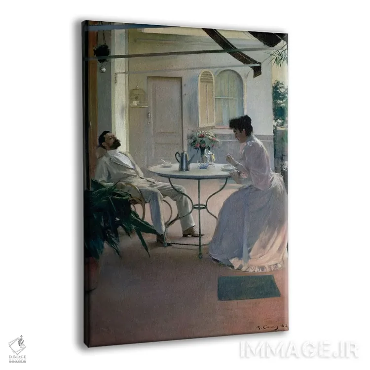 تابلو Barcelona, 1892,فضای داخلی باز، بارسلونا، ۱۸۹۲ اثر رامون کاساس ای کاربو - نمای پرسپکتیو محصول