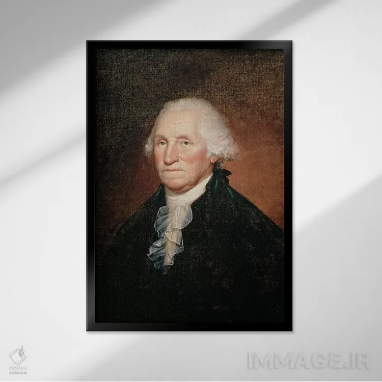 تابلو جرج واشنگتن، ۱۷۹۵ اثر رمبراند پرتقال - نمای قابدار مشکی