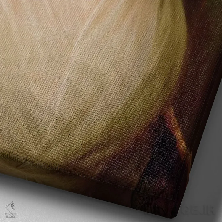 تابلو پرتره مارتا واشنگتن اثر رمبراند پرتقال - نمای نزدیک بافت بوم