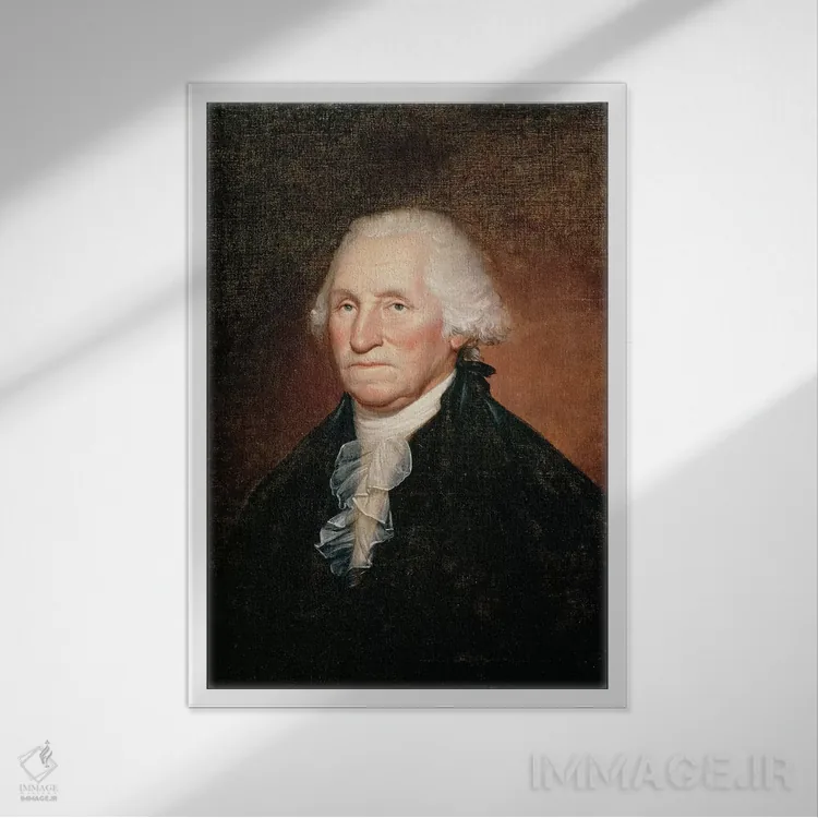 تابلو جرج واشنگتن، ۱۷۹۵ اثر رمبراند پرتقال - نمای قابدار سفید