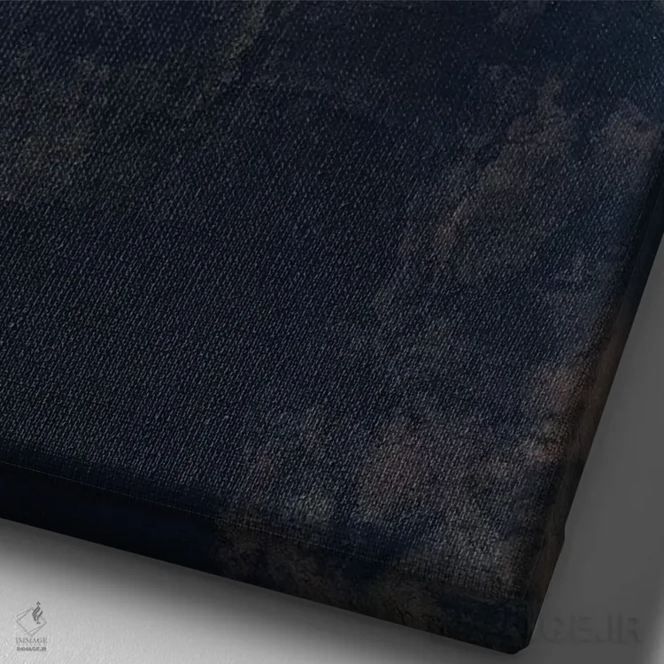 تابلو قلعه در مهتاب اثر ویکتور هوگو (نویسنده و هنرمند فرانسوی) - نمای نزدیک بافت بوم