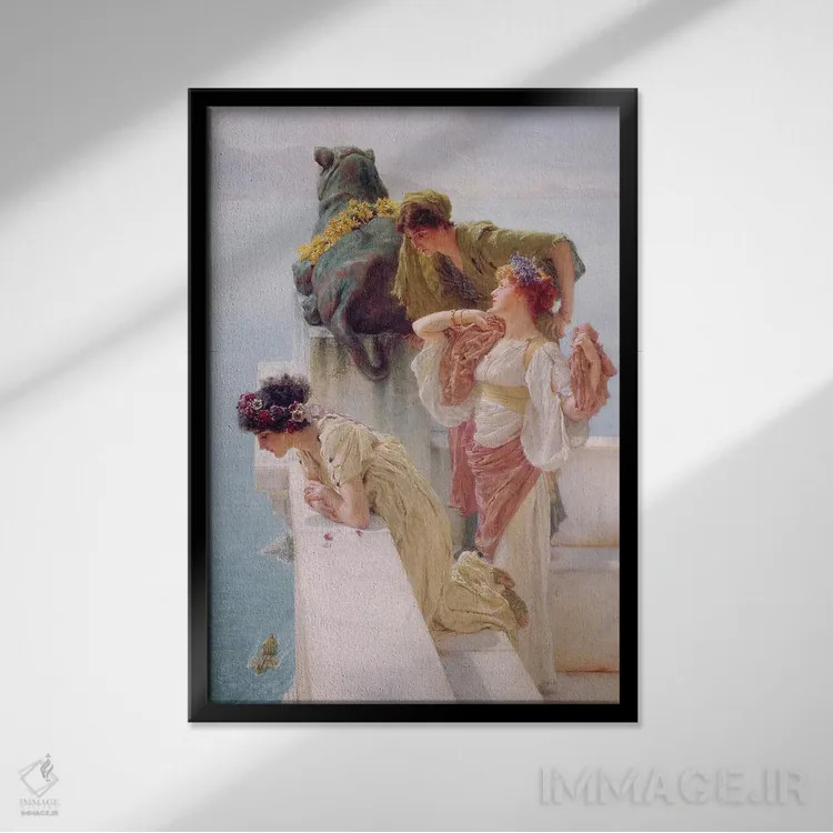 تابلو 1895,نقطهٔ دید برتر، ۱۸۹۵ اثر سر لاورنس آلما-تادما (نقاش منزازی انگلیسی) - نمای قابدار مشکی