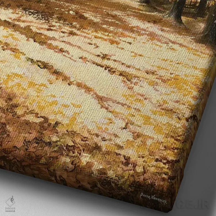 تابلو کلیسای جامع آبشارها اثر بروس ناوراکه - نمای نزدیک بافت بوم