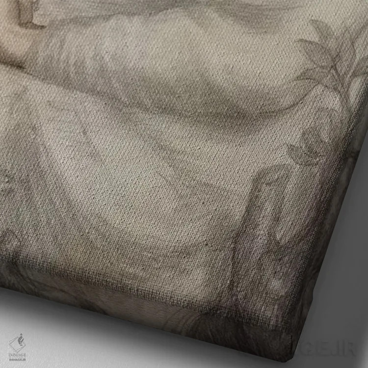 تابلو 19th century,رؤیای روزانه، قرن نوزدهم اثر دانته گابریل چارلز روستی (شاعر و نقاش انگلیسی) - نمای نزدیک بافت بوم