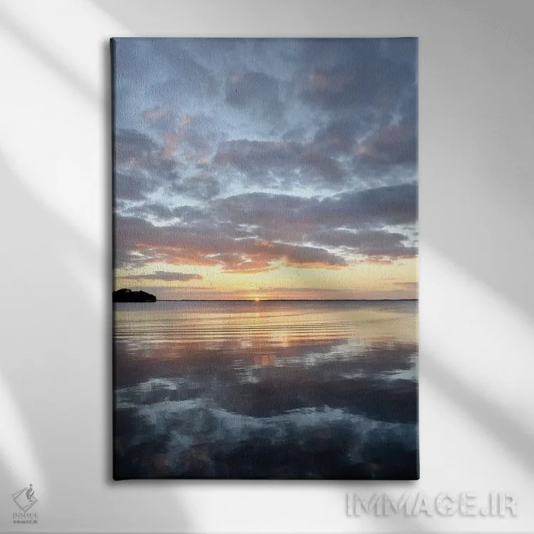 تابلو غروب دریاچه یوستیس اثر بروس ناوراکه - نمای روبهرو روی دیوار