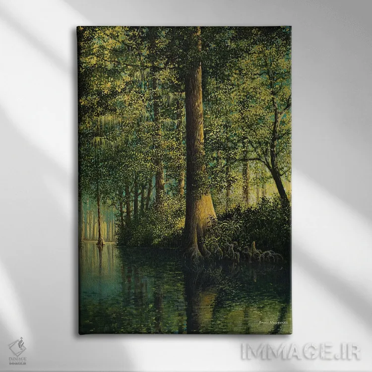 تابلو رودخانه آرام اثر بروس ناوراکه - نمای روبهرو روی دیوار