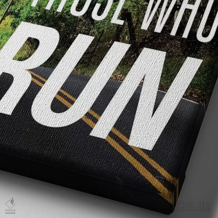 تابلو آنان که میدوند اثر بروس ناوراکه - نمای نزدیک بافت بوم