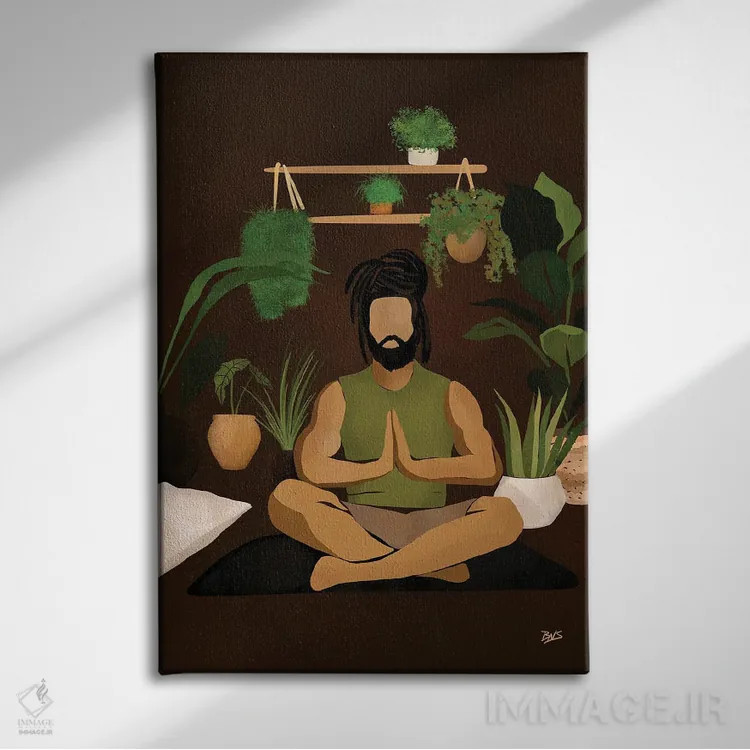 تابلو در مرکز I اثر بریا نیکول - نمای روبهرو روی دیوار