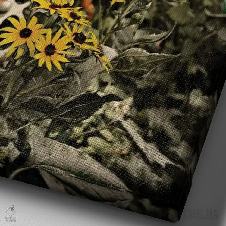 تابلو در مزرعهها I اثر بروس ناوراکه - نمای نزدیک بافت بوم