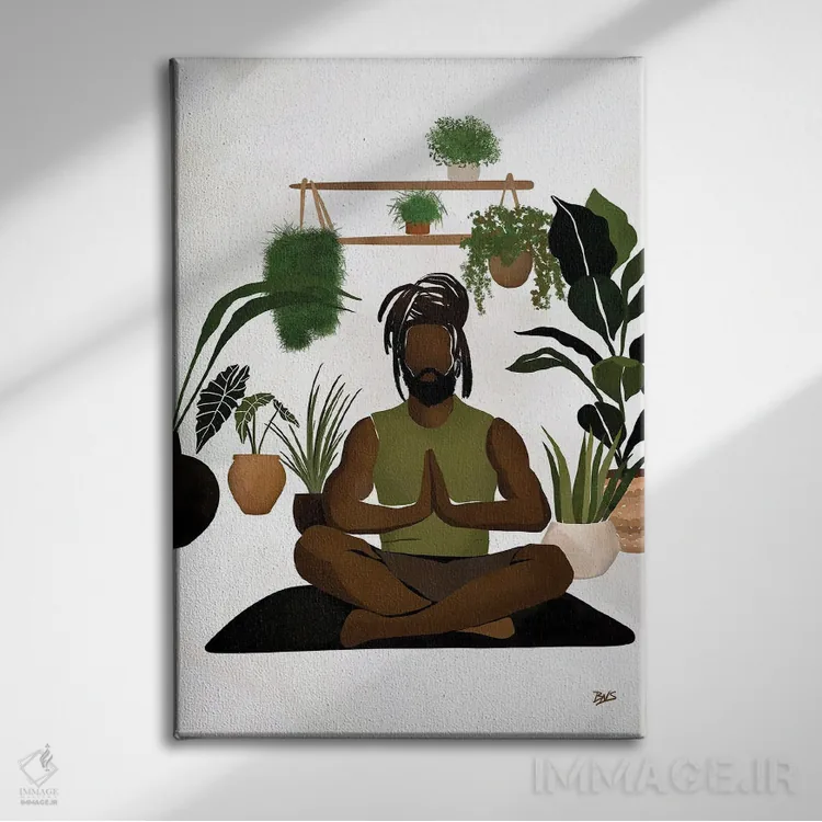 تابلو در مرکز II اثر بریا نیکول - نمای روبهرو روی دیوار