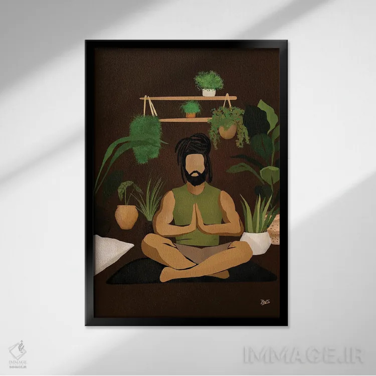 تابلو در مرکز I اثر بریا نیکول - نمای قابدار مشکی