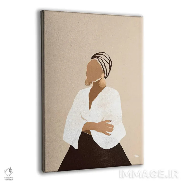 تابلو سلینا (قهوهای) اثر بریا نیکول - نمای پرسپکتیو محصول