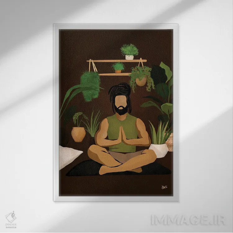 تابلو در مرکز I اثر بریا نیکول - نمای قابدار سفید