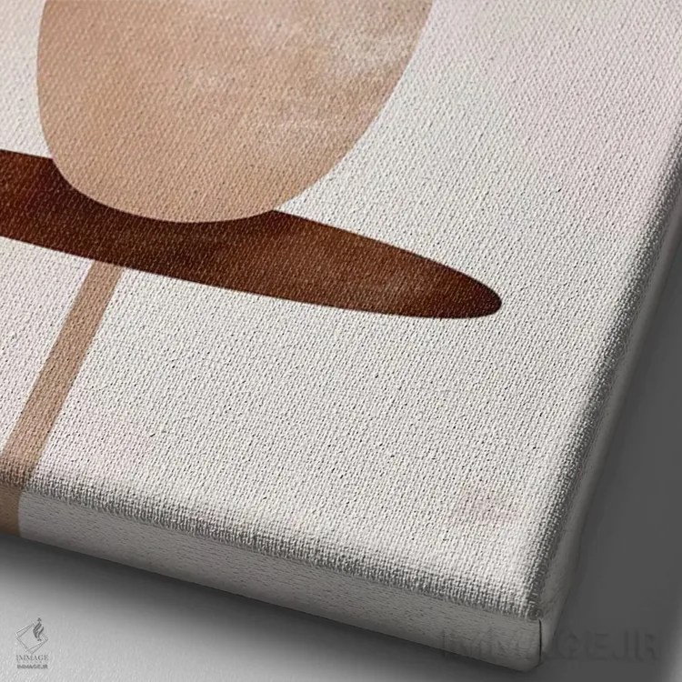 تابلو گلها (به فرانسوی) اثر بریا نیکول - نمای نزدیک بافت بوم