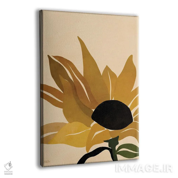 تابلو گل آفتابگردان اثر بریا نیکول - نمای پرسپکتیو محصول