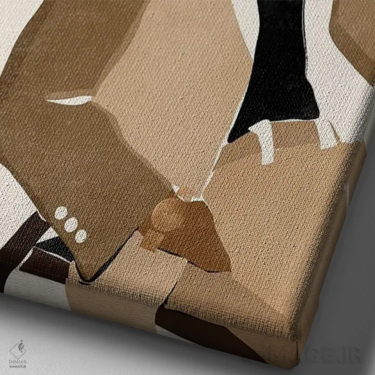 تابلو پاول اثر بریا نیکول - نمای نزدیک بافت بوم