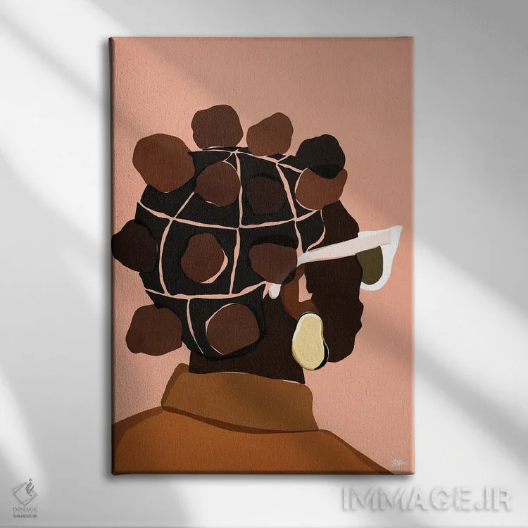 تابلو ابونی (آبنوس) اثر بریا نیکول - نمای روبهرو روی دیوار