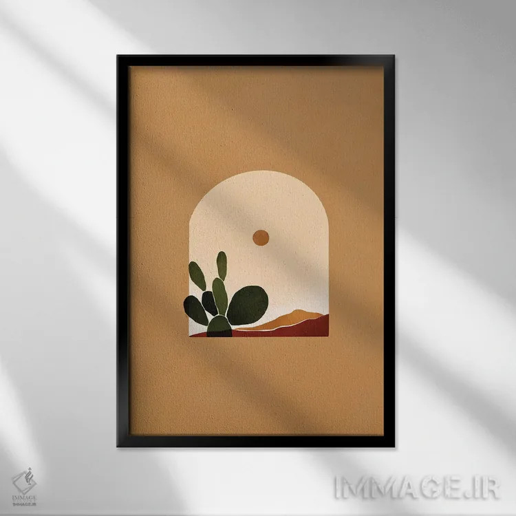 تابلو طاق بیابان ۲ اثر بریا نیکول - نمای قابدار مشکی