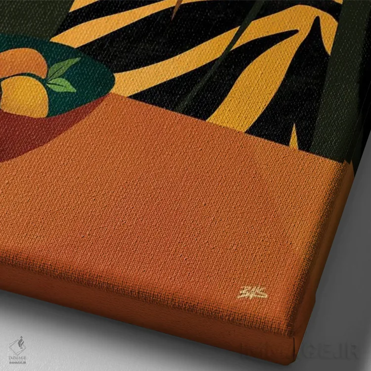 تابلو ایزابل اثر بریا نیکول - نمای نزدیک بافت بوم