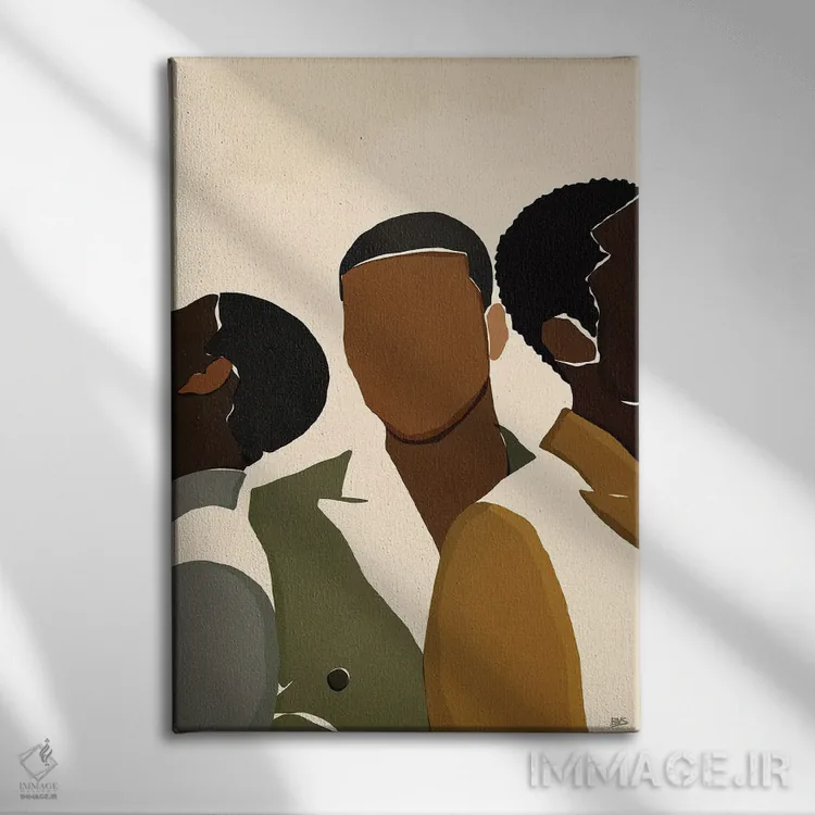 تابلو برادران اثر بریا نیکول - نمای روبهرو روی دیوار