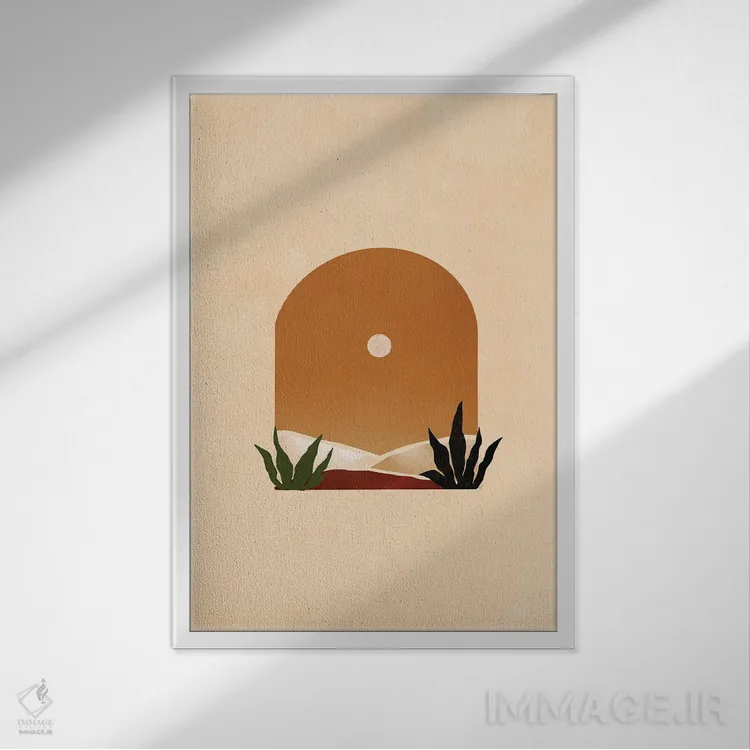 تابلو طاق بیابان ۱ اثر بریا نیکول - نمای قابدار سفید