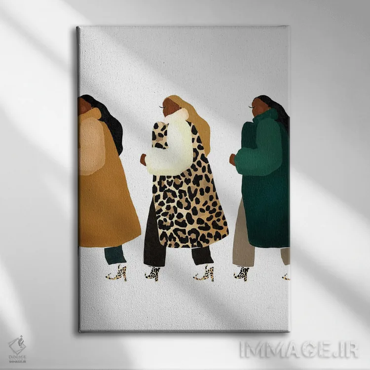 تابلو دختران مادیگرا اثر بریا نیکول - نمای روبهرو روی دیوار