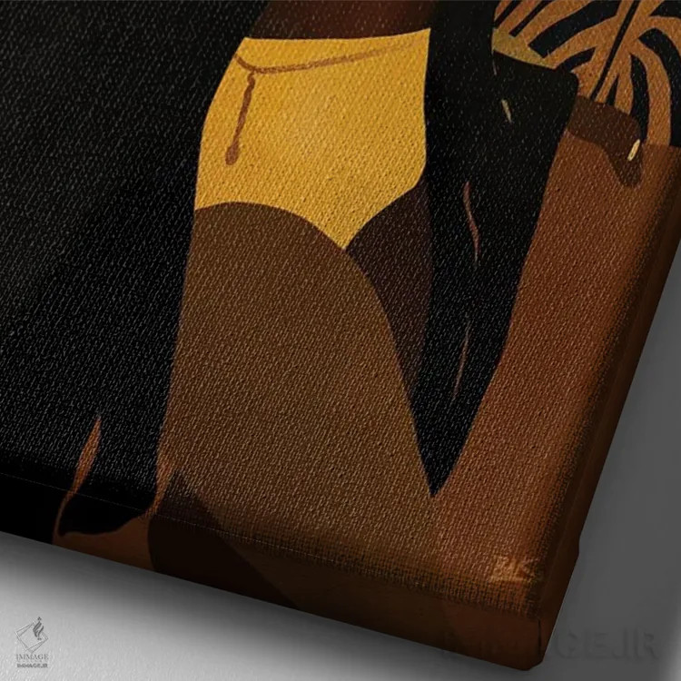 تابلو نعومی اثر بریا نیکول - نمای نزدیک بافت بوم