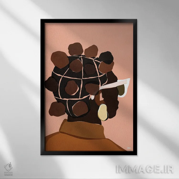 تابلو ابونی (آبنوس) اثر بریا نیکول - نمای قابدار مشکی