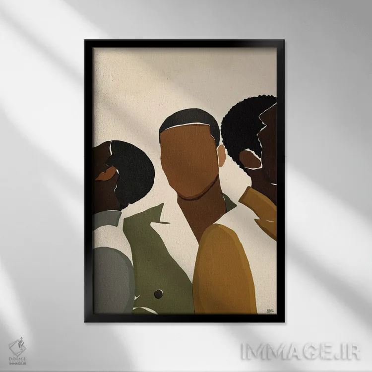 تابلو برادران اثر بریا نیکول - نمای قابدار مشکی