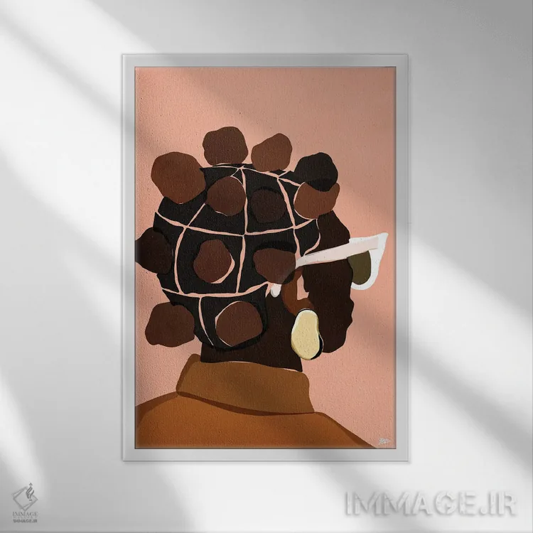 تابلو ابونی (آبنوس) اثر بریا نیکول - نمای قابدار سفید