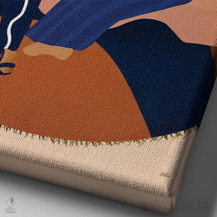 تابلو شب دخترانه اثر بریا نیکول - نمای نزدیک بافت بوم