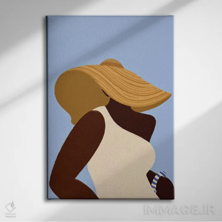 تابلو کلاه آفتابی II اثر بریا نیکول - نمای روبهرو روی دیوار