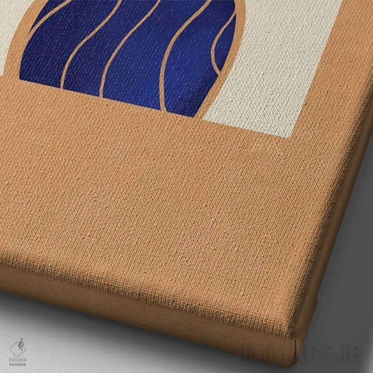 تابلو نخل بادبزنی I اثر بریا نیکول - نمای نزدیک بافت بوم