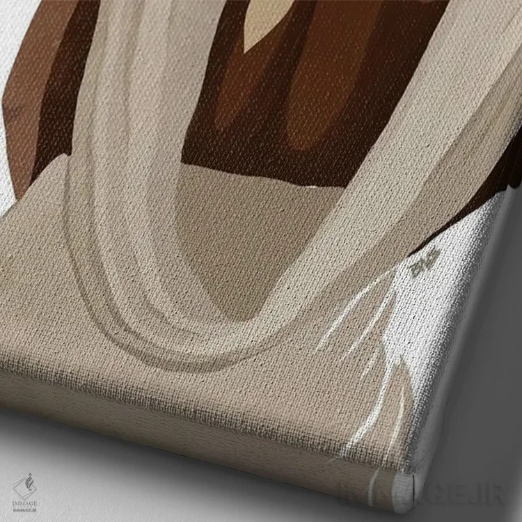 تابلو نورا اثر بریا نیکول - نمای نزدیک بافت بوم