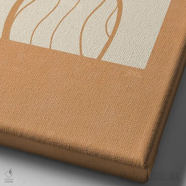 تابلو نخل بادبزنی II اثر بریا نیکول - نمای نزدیک بافت بوم