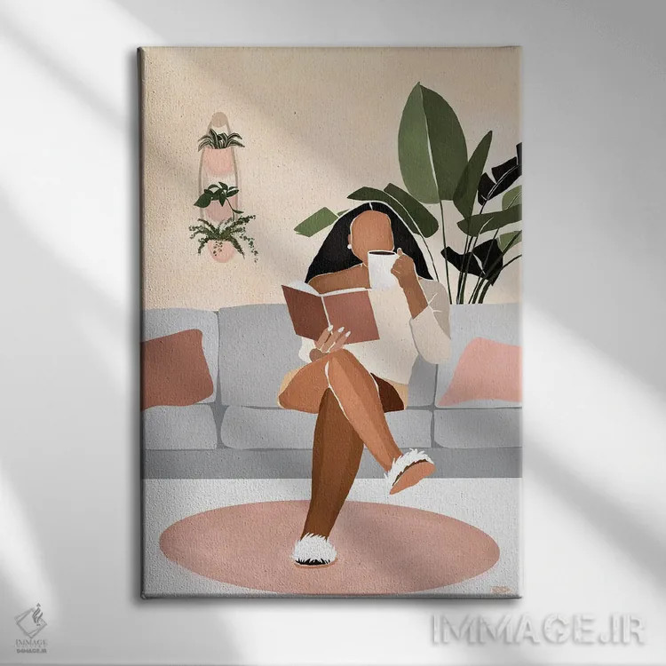 تابلو لانج (فضای استراحت) اثر بریا نیکول - نمای روبهرو روی دیوار