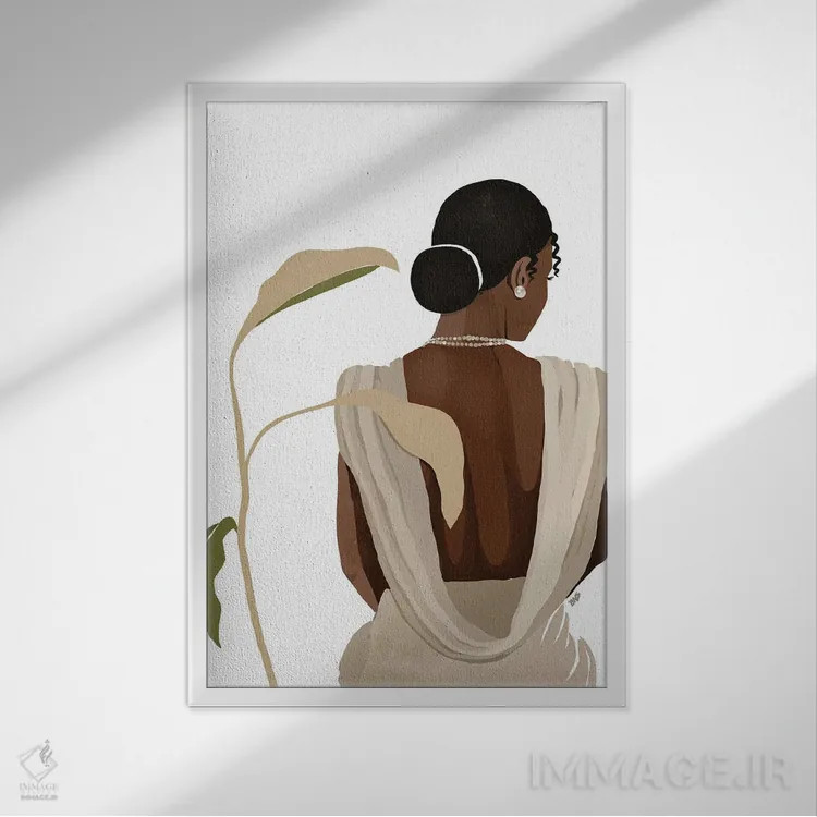 تابلو نورا اثر بریا نیکول - نمای قابدار سفید