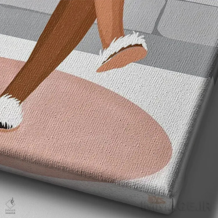 تابلو لانج (فضای استراحت) اثر بریا نیکول - نمای نزدیک بافت بوم