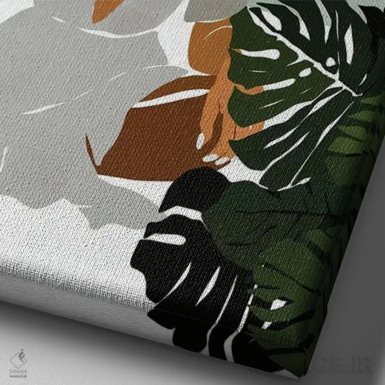 تابلو رِین اثر بریا نیکول - نمای نزدیک بافت بوم