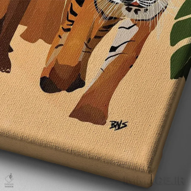 تابلو آلیا اثر بریا نیکول - نمای نزدیک بافت بوم