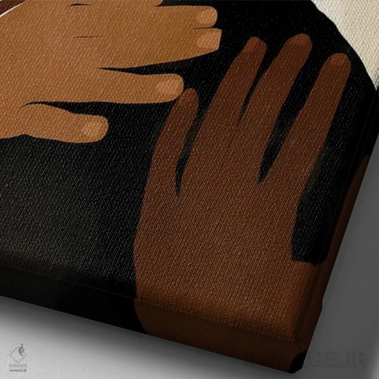 تابلو محافظت کن اثر بریا نیکول - نمای نزدیک بافت بوم