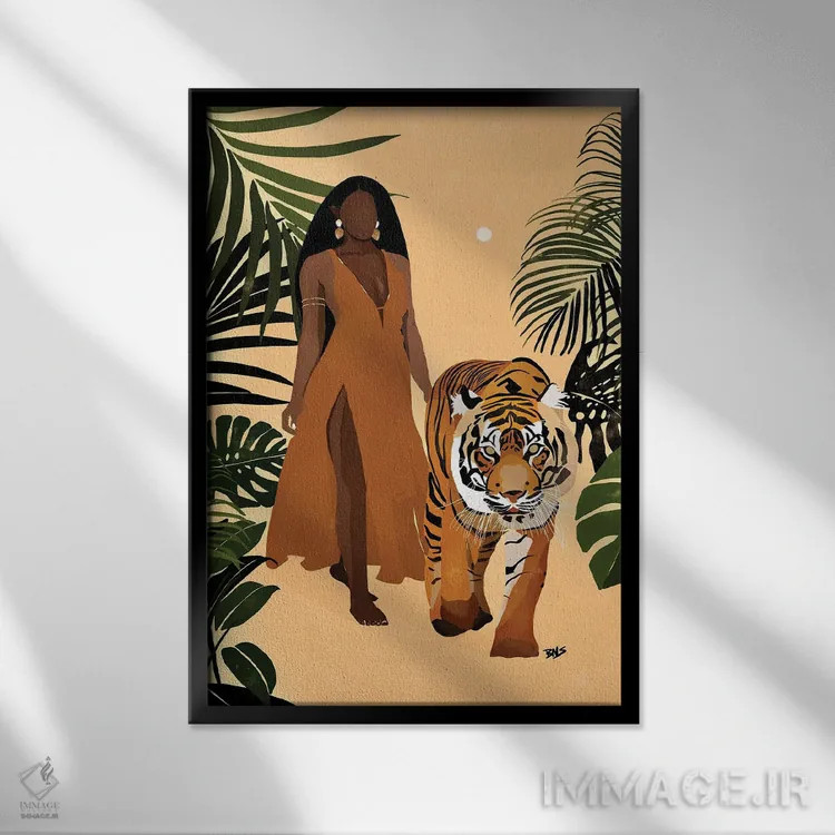 تابلو آلیا اثر بریا نیکول - نمای قابدار مشکی