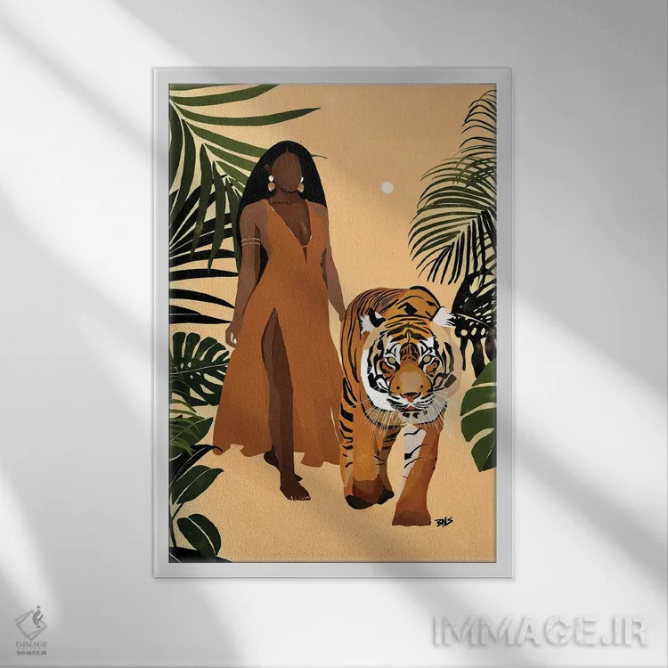 تابلو آلیا اثر بریا نیکول - نمای قابدار سفید